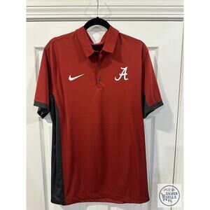 Nike Alabama Crimson Tide Red Dri-FIT Polo Shirt Large College NFL Golf Top